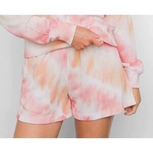 Rails Jane Women's Sunset Pink Orange White Tie Dye Pull On Shorts Size Small